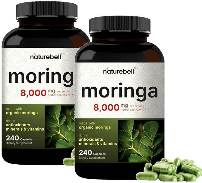 네이처벨 모링가 8000mg 캡슐 NatureBell Moringa, 240정, 2개