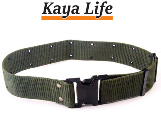 국산 탄띠벨트 원터치형 군용 탄티 밸트 혁대 허리띠 공구 걸이 작업용 공구집, 가야 탄띠(원터치형), 1개