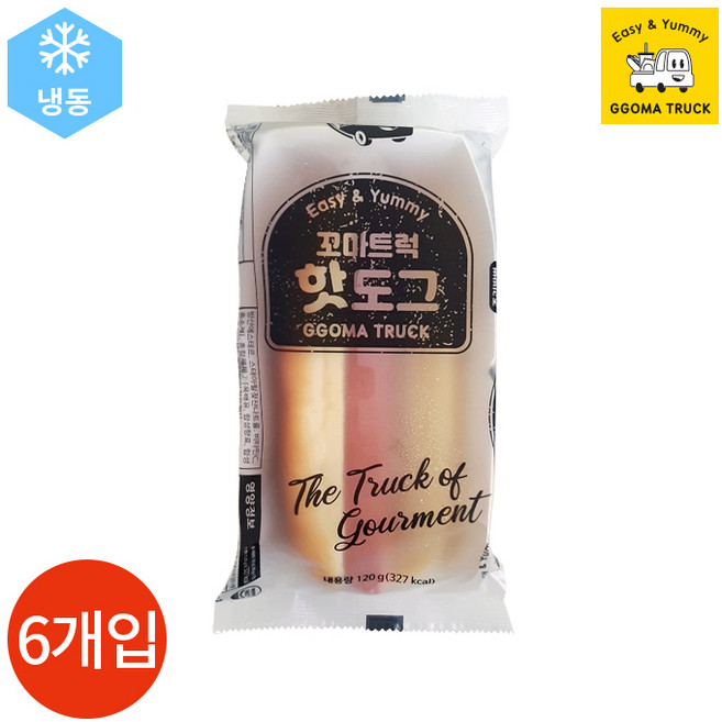 꼬마트럭 핫도그, 6개, 120g