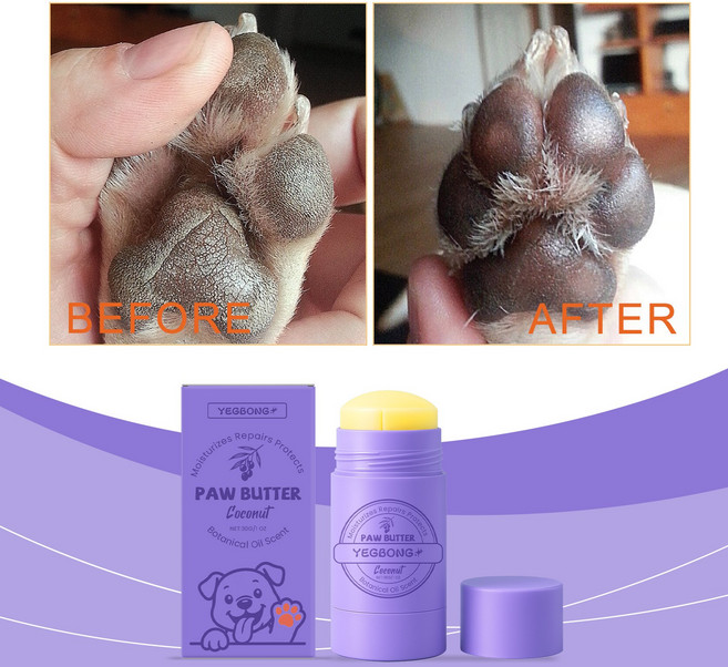 강아지 미끄럼방지 풋크림 보습제 강아지 발바닥 보습제 강아지 핸드 컨디셔너 강아지연고 강아지보습제 애견용품, 1개, 30g