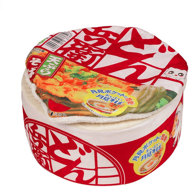 뉴프렐류드 반려동물 컵라면 숨숨집 M 50X20cm, 1개, 레드