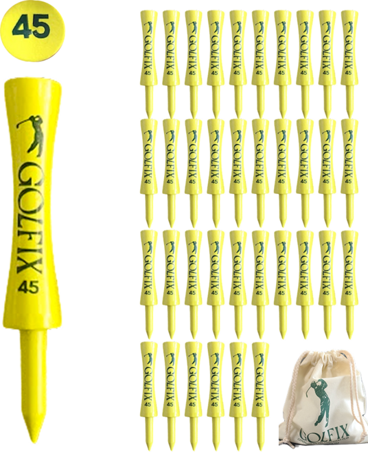 골픽스 골프티꽂이 단풍나무, 36개, 선셋옐로우