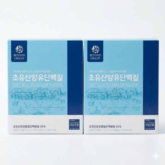 [1+1] 비욘드오리진 초유산양유단백질 5g x 200포, 500g, 2개
