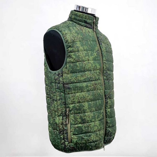 겨울 밀리터리 제품 남자 냉전시대 위장조끼 패딩 러시아군 카모플라주 방한, 1개, 3. EMR 카모 L