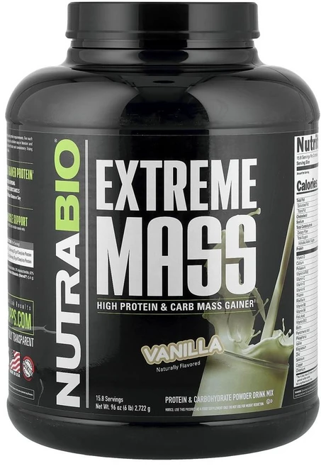 뉴트라바이오 익스트림 매스 게이너 바닐라 NutraBio Extreme Mass Vanilla 2 722g, 1개 - 쿠팡