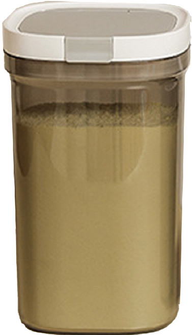 Mommywant 磁吸勺密封奶粉罐 單手開蓋/防潮密封/附量匙, 茶色1800CC, 1個