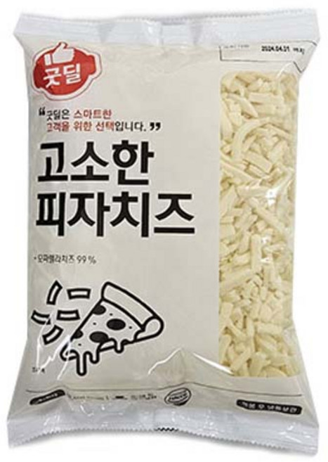 굿딜 냉장피자치즈 모짜렐라, 2.5kg, 1개