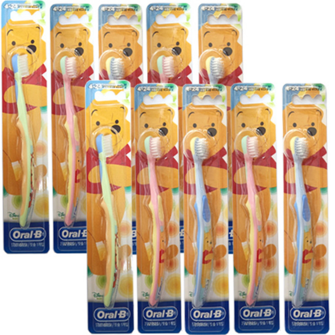 오랄비 스테이지스 1단계 칫솔, 혼합색상, 1개입, 10개