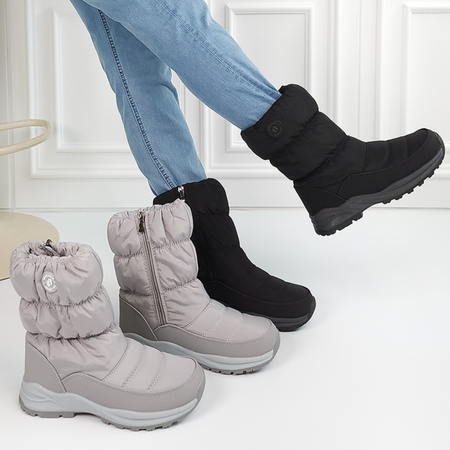 천보만보 여성 겨울 털 패딩 미끄럼방지 방한부츠 JS-709