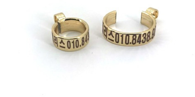 조류 이름표 고리 타입 각인 발목링 금도금 모든 앵무새용 미아조 방지, 6호(전화번호만), 1개, 금도금(스테인레스)