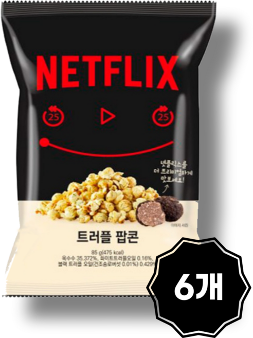 넷플릭스 트러플팝콘, 85g, 6개