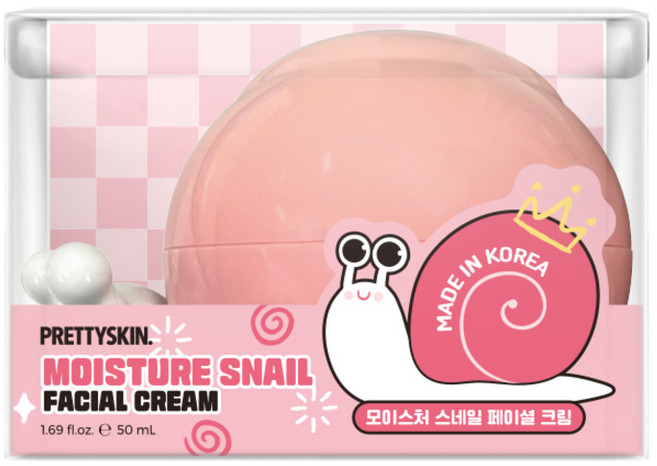 프리티스킨 모이스쳐 스네일 페이셜 크림, 1개, 50ml