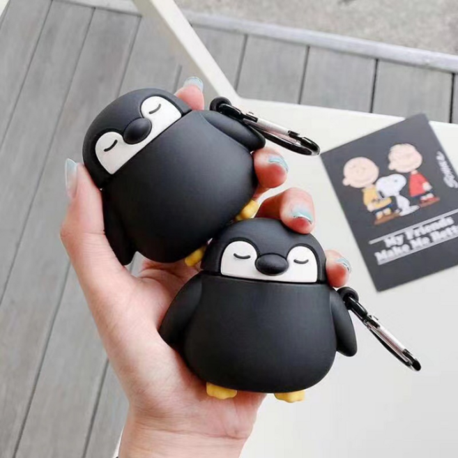 스테이친구 졸린펭귄이 에어팟케이스 + 에어팟청소키트, 에어팟1/2세대