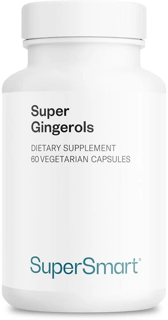 Supersmart - 슈퍼 진저롤 하루 400mg (고효능 20% 진저롤) - 생강 뿌리 추출물 보충제 | GMO 프리 및 글루텐 프리 - 채식주의자 캡슐 60개, Supersmart - 슈퍼 진저롤 하루 400mg (, 1개 - 쿠팡