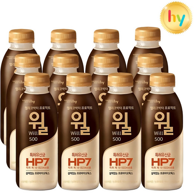 에치와이 헬리코박터 프로젝트 윌 오리지널 에코, 500ml, 12개