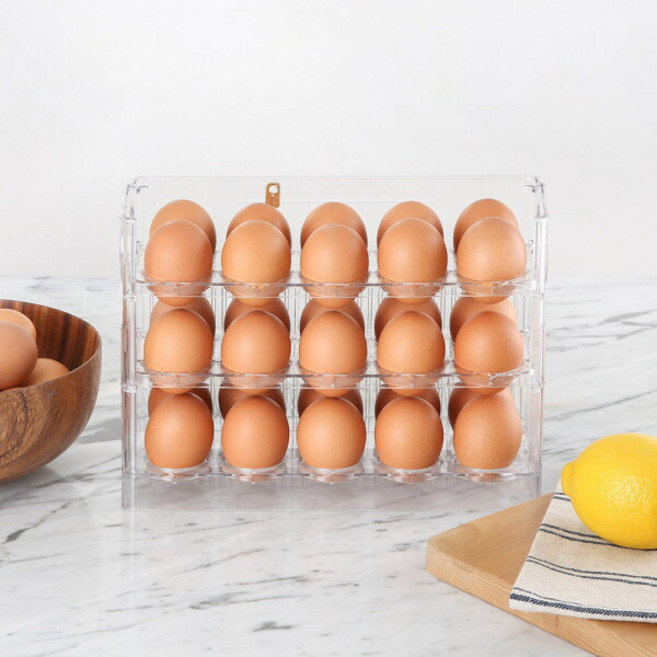 [홈앤하우스] 깨짐 걱정 없는 계란 한판 반자동 트레이, 1개