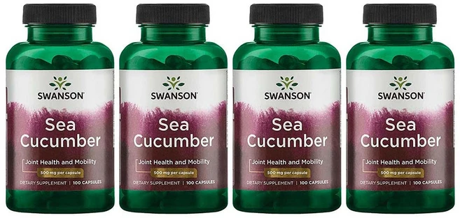 Swanson 스완슨 해삼 추출물 500mg 100정 4병, 4팩 - 쿠팡