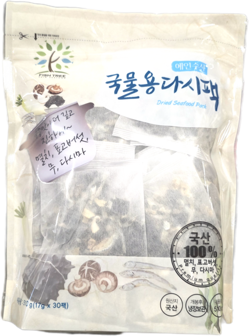 예인수산 국물용 다시팩 17gx30개 국산 조미료, 17g, 30개