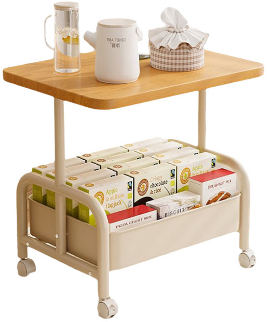 이동식 침대 쇼파 사이드 테이블, 우드