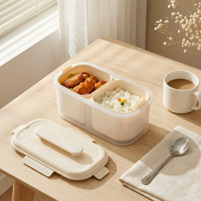 마술사 2칸 전자레인지 저당밥솥, 1개, 크림 화이트