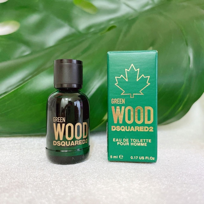 Dsquared2 Green Wood 男性淡香水 100ML, 1個, 5ML-沾式小香2028/06