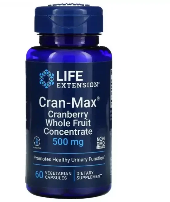 라이프익스텐션 Cran-Max 크랜베리 Cranberry 통 Whole 프루트 과일 Fruit 농축 Concentrate 500mg 60정 비, 1개 - 쿠팡