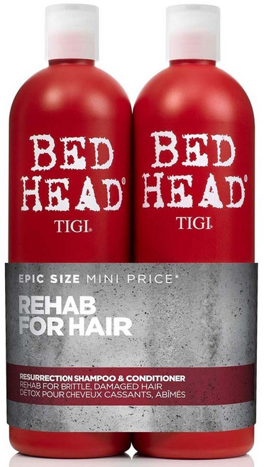 TIGI 티지 베드헤드 레저렉션 드라이 데미지 손상모발케어 샴푸 750ml 앤 컨디셔너 750ml 세트, 2개