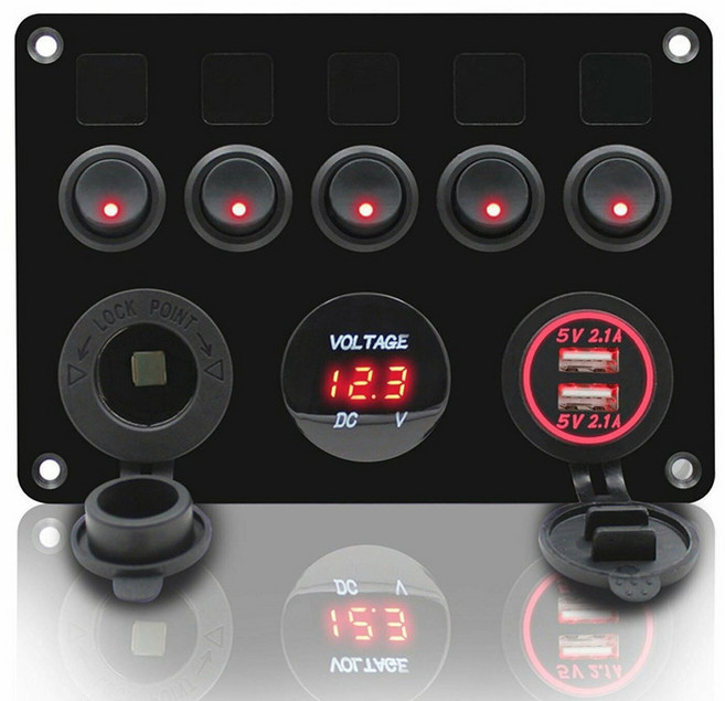 듀얼 인라인 퓨즈 박스 C타입 50amp 히터 배선 9 25A 서브 포커스 프로파일, 붉은색, 1개