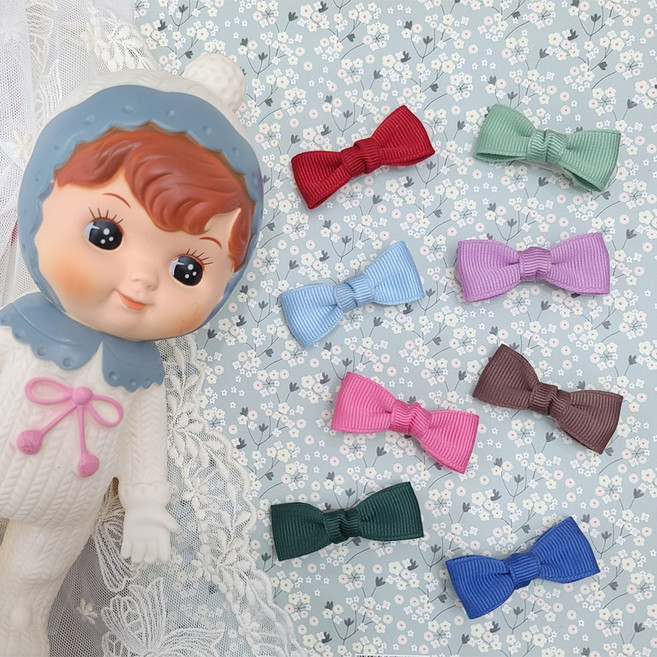 펫 리본8색 수동핀 머리핀 강아지 고양이 머리핀, 레드, 1개