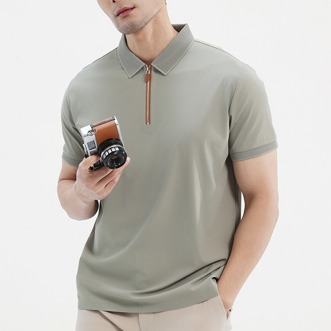 글리멜로 여름 남자 냉감 쿨 아이스 하프집업 폴로 카라 반팔 티셔츠 7컬러