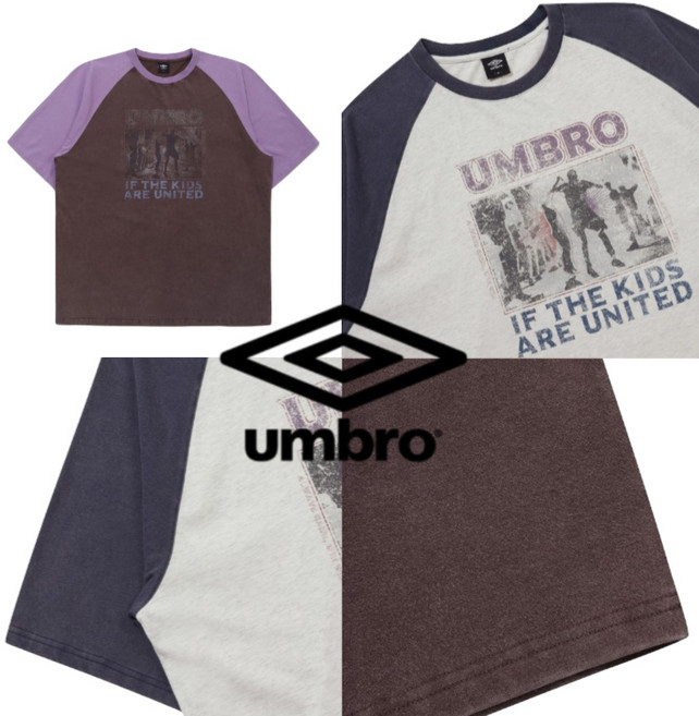 (매장정품) 엄브로 남성 래글런 반소매 반팔 라운드넥 티셔츠 여름 캐주얼 활동성 내구성 신축성 경량성