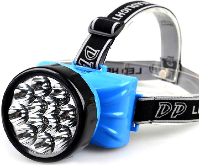LED-722B 충전식 헤드랜턴 캠핑 낚시 램프 후레쉬 작업등, 블루, 1개
