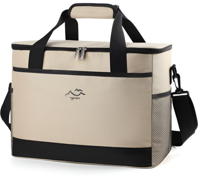 맘초이스 캠핑 피크닉 보온 보냉백 25L 대용량, 베이지, 1개