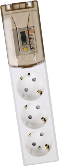 매직파워 국산 고용량멀티탭 3구 누전차단용, 화이트, 1개, 3m