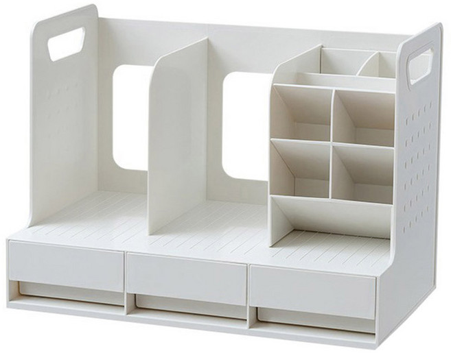 헤이하루 데스크 오거나이저 책꽂이 서랍, 1개, 펜홀더 화이트