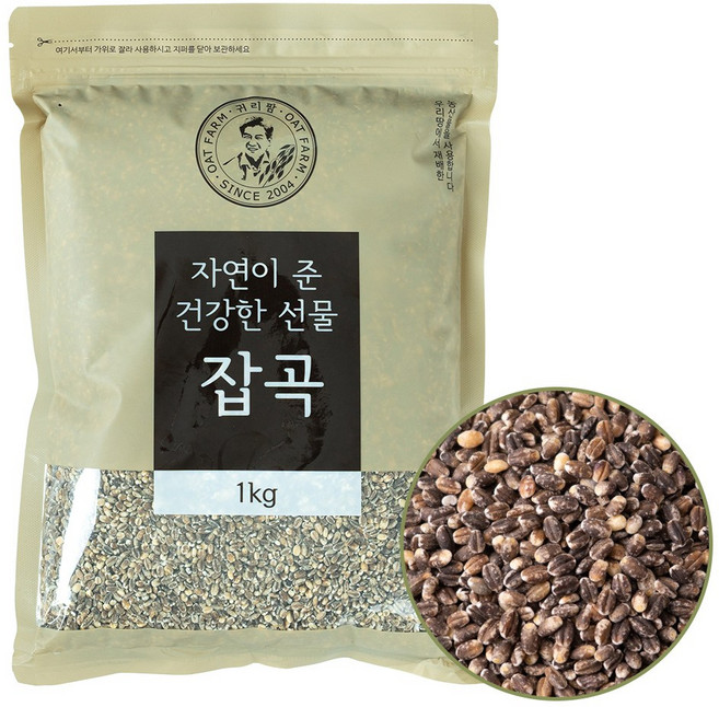 정읍명품 국산 흑보리 1kg 블랙보리 산지직송 건강곡물 대통령표창 업체 2024 수확 초신선 햇곡 햇잡곡, 1개