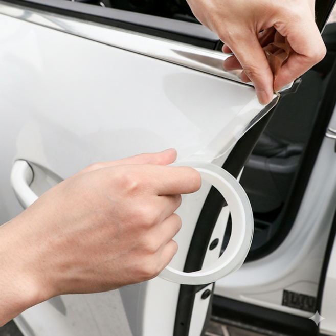 DORIDA 자동차 문콕방지 PPF 보호필름 도어엣지 스크래치 방지 패드, 투명, 1개