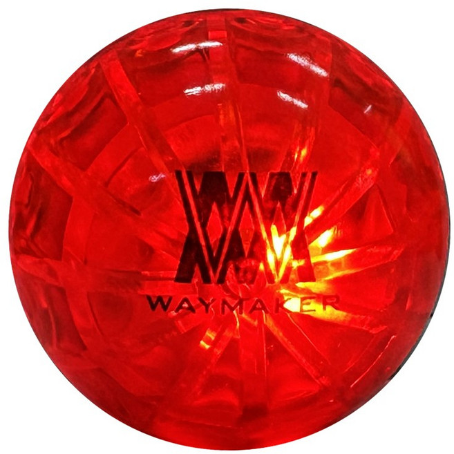 웨이메이커 WAYMAKER 투명 LED 3피스(3겹) 파크골프공 야광 발광 파크 골프 볼 라이트닝볼, 1개, 1개입, WAYMAKER LED 파크골프공(투명 레드)