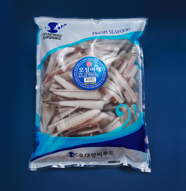 [오대양씨푸드] 냉동오징어채 2kg 칠레산 볶음 진미채 튀김, 1개