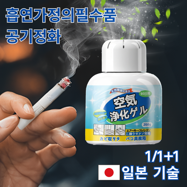 담배 연기 냄새 완화 탈취제 집 차량 겸용, 2박스, 200g
