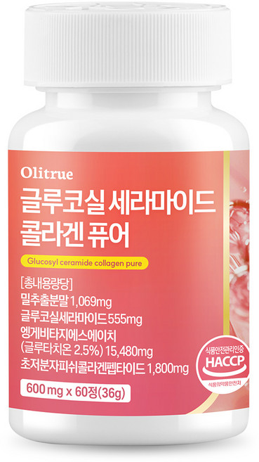 올리트루 글루코실 세라마이드 콜라겐 퓨어, 1개, 60정