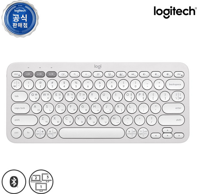 로지텍 코리아 K380S 블루투스 무선 키보드 팬터그래프, 도브화이트, 로지텍 K380S
