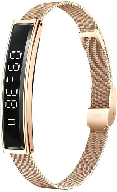 스마트 밴드 B3 슬림 초경량 생활 방수 스마트워치 24시간 건강모니터링/여성건강 수영/래쉬 스포츠 시계, 골드B, 4.45cm, 블루투스