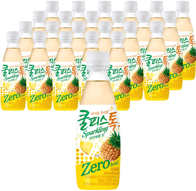 동원 쿨피스 톡 제로 파인애플, 340ml, 24개