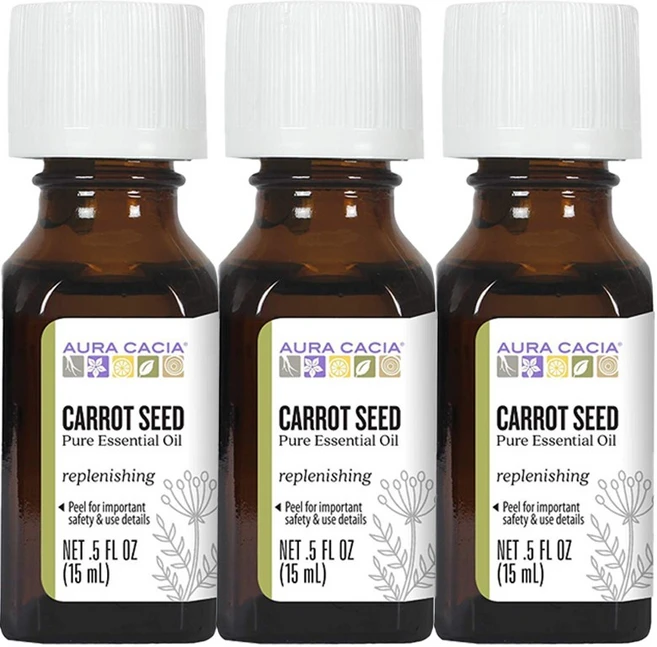 아우라카시아 리프레니싱 퓨어 에센셜 오일 당근 씨앗, 15ml, 3개 - 쿠팡