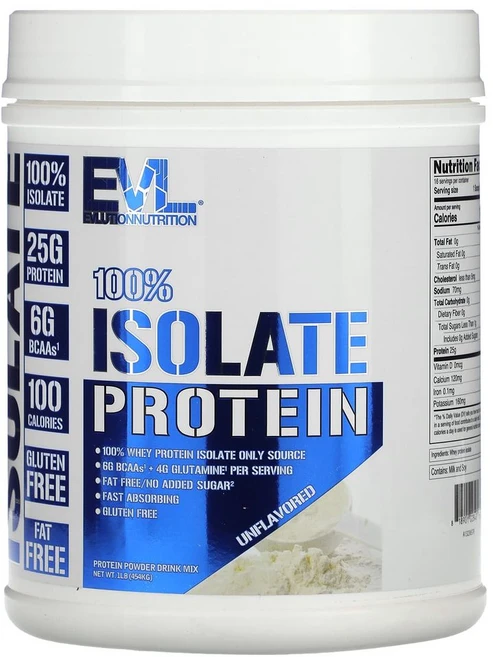 EVLution 분리유청 단백질 파우더 무맛 1파운드(454g) 프로틴 BCAAs 글루타민 함유 머슬업 근력, 1개, 454g - 쿠팡