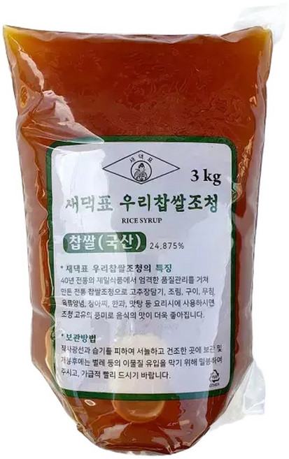 국산 찹쌀로 만든 찹쌀조청 3kg 50년전통대현상회, 1개
