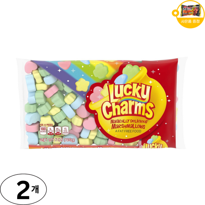 럭키참스 시리얼 마쉬멜로우 사은품 추가증정, 198g, 2개