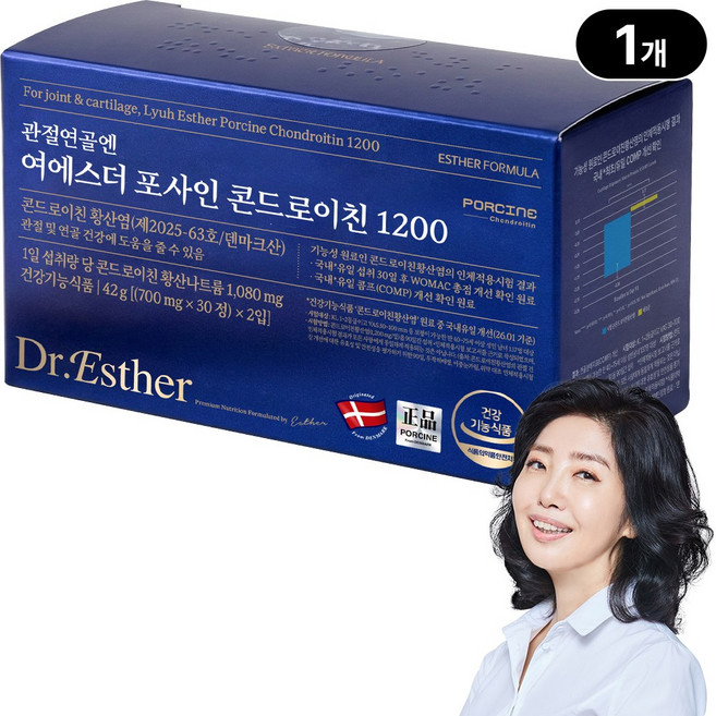 [본사직영] 관절연골엔 여에스더 포사인 콘드로이친 1200 30일분 (최신 식약처 기능성 인정), 1개, 60정