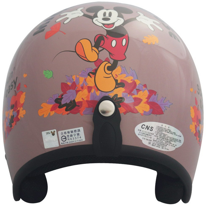 T-MAX 米奇秋楓半罩式安全帽, 駝色